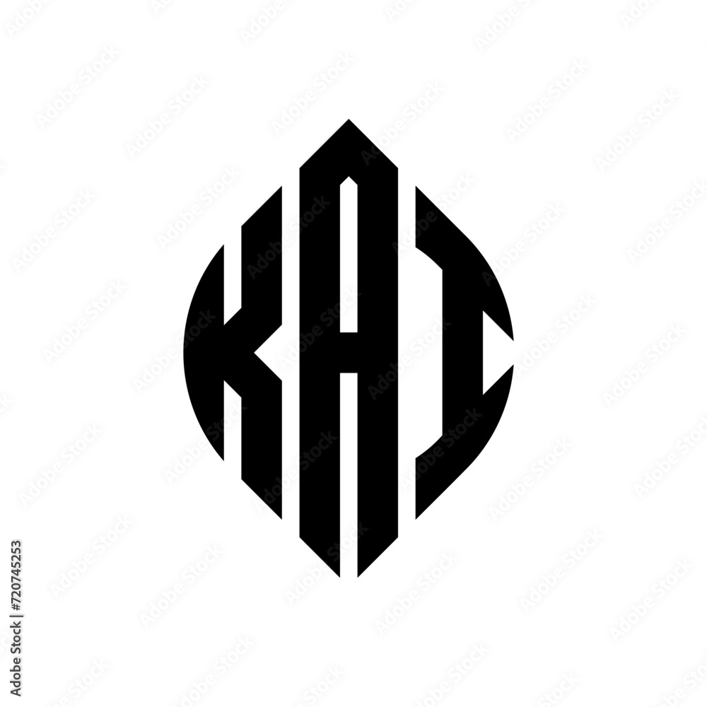 KAI circle letter logo design with circle and ellipse shape. KAI ellipse letters with typographic style. The three initials form a circle logo. KAI circle emblem abstract monogram letter mark vector. KAI circle letter logo design with circle and ellipse shape. KAI ellipse letters with typographic style. The three initials form a circle logo. KAI circle emblem abstract monogram letter mark vector.
