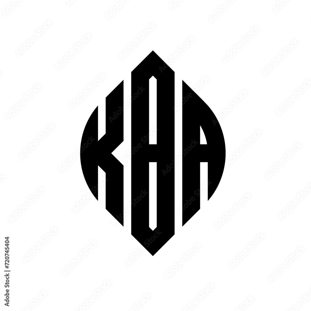 KBA circle letter logo design with circle and ellipse shape. KBA ellipse letters with typographic style. The three initials form a circle logo. KBA circle emblem abstract monogram letter mark vector. KBA circle letter logo design with circle and ellipse shape. KBA ellipse letters with typographic style. The three initials form a circle logo. KBA circle emblem abstract monogram letter mark vector.