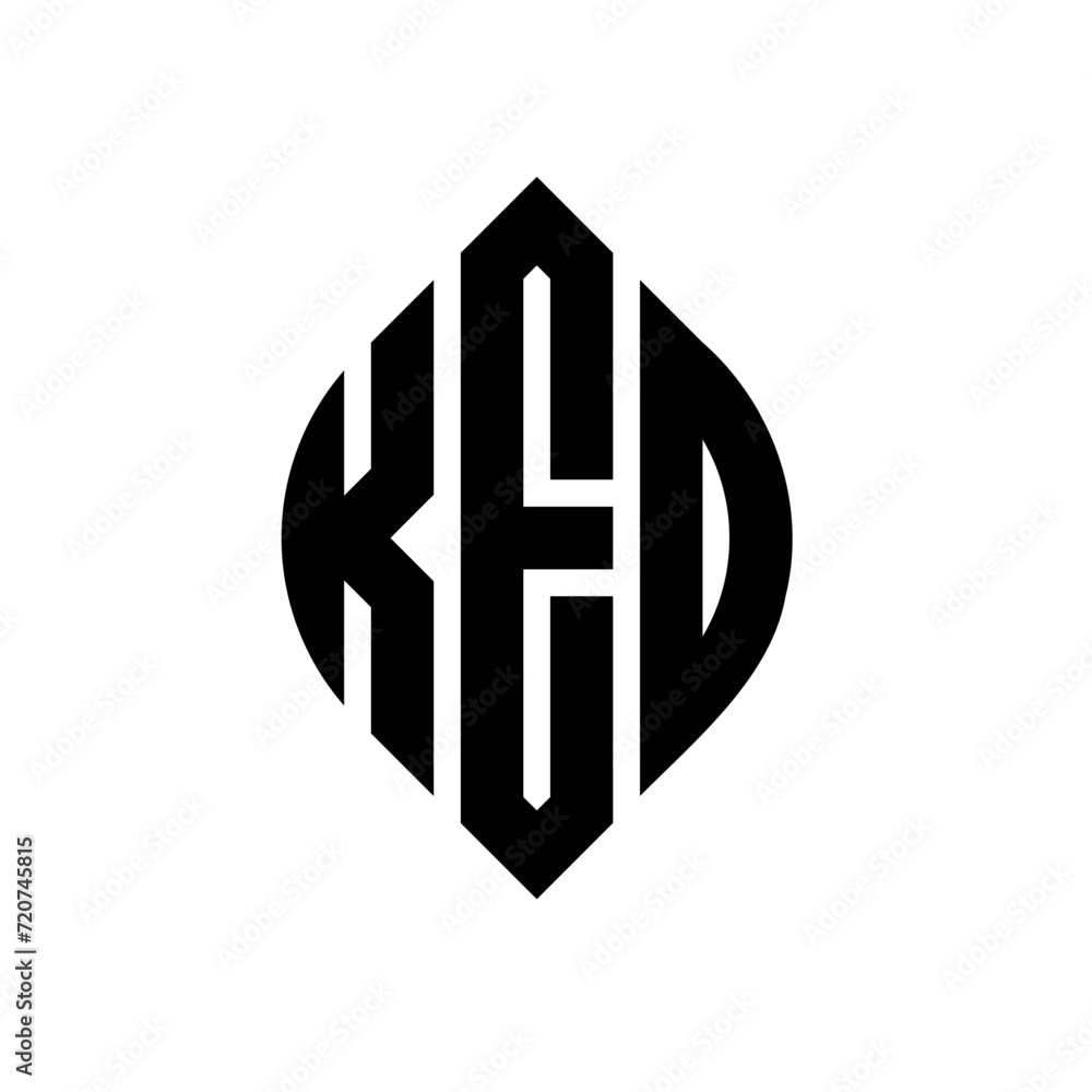 KED circle letter logo design with circle and ellipse shape. KED ellipse letters with typographic style. The three initials form a circle logo. KED circle emblem abstract monogram letter mark vector. KED circle letter logo design with circle and ellipse shape. KED ellipse letters with typographic style. The three initials form a circle logo. KED circle emblem abstract monogram letter mark vector.