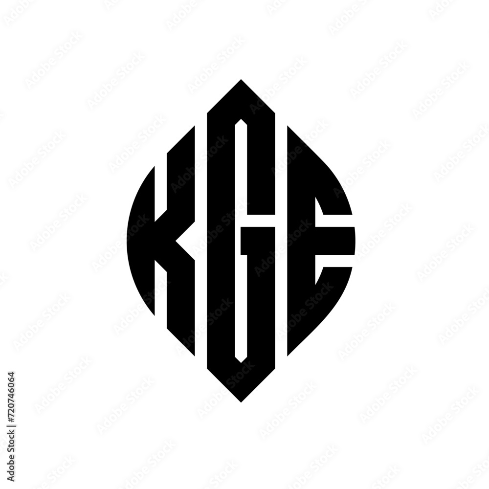 KGE circle letter logo design with circle and ellipse shape. KGE ellipse letters with typographic style. The three initials form a circle logo. KGE circle emblem abstract monogram letter mark vector. KGE circle letter logo design with circle and ellipse shape. KGE ellipse letters with typographic style. The three initials form a circle logo. KGE circle emblem abstract monogram letter mark vector.
