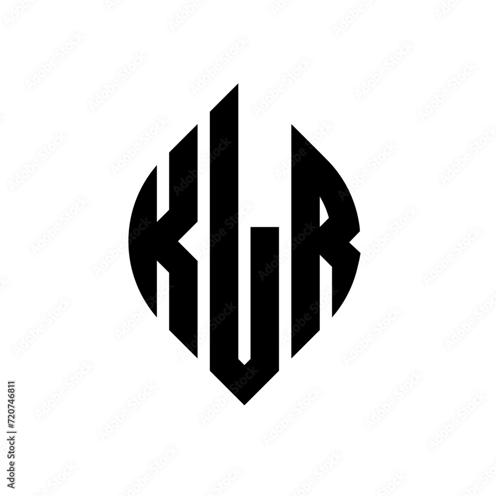KLR circle letter logo design with circle and ellipse shape. KLR ellipse letters with typographic style. The three initials form a circle logo. KLR circle emblem abstract monogram letter mark vector. KLR circle letter logo design with circle and ellipse shape. KLR ellipse letters with typographic style. The three initials form a circle logo. KLR circle emblem abstract monogram letter mark vector.