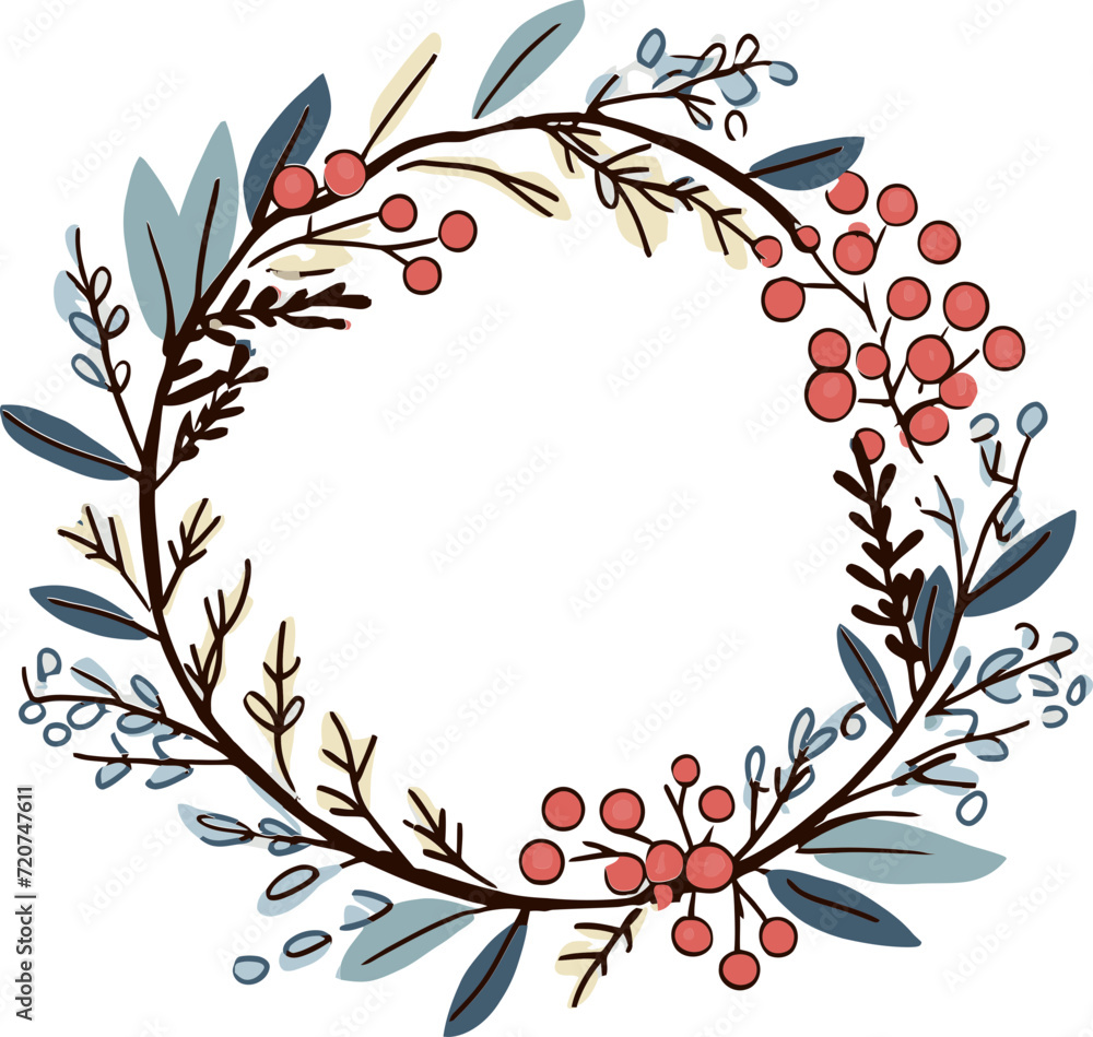 Seasonal Holiday Wreath SetVintage Botanical Wreath Pack