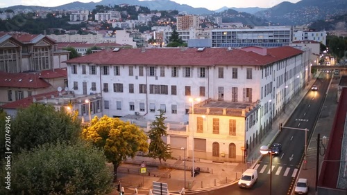 Evening view of the mountains, city and Avenue du Marechal Lyautey photo