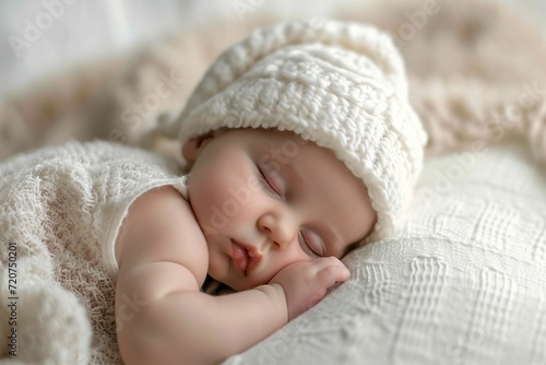 baby sleeping peacefully in his crib