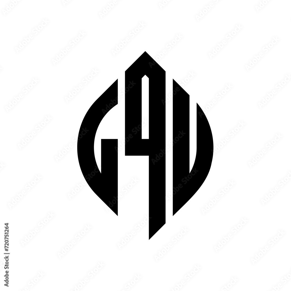 LQU circle letter logo design with circle and ellipse shape. LQU ellipse letters with typographic style. The three initials form a circle logo. LQU circle emblem abstract monogram letter mark vector. LQU circle letter logo design with circle and ellipse shape. LQU ellipse letters with typographic style. The three initials form a circle logo. LQU circle emblem abstract monogram letter mark vector.