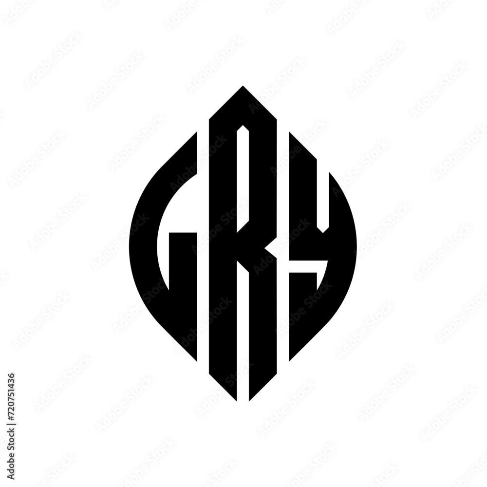 LRY circle letter logo design with circle and ellipse shape. LRY ellipse letters with typographic style. The three initials form a circle logo. LRY circle emblem abstract monogram letter mark vector. LRY circle letter logo design with circle and ellipse shape. LRY ellipse letters with typographic style. The three initials form a circle logo. LRY circle emblem abstract monogram letter mark vector.