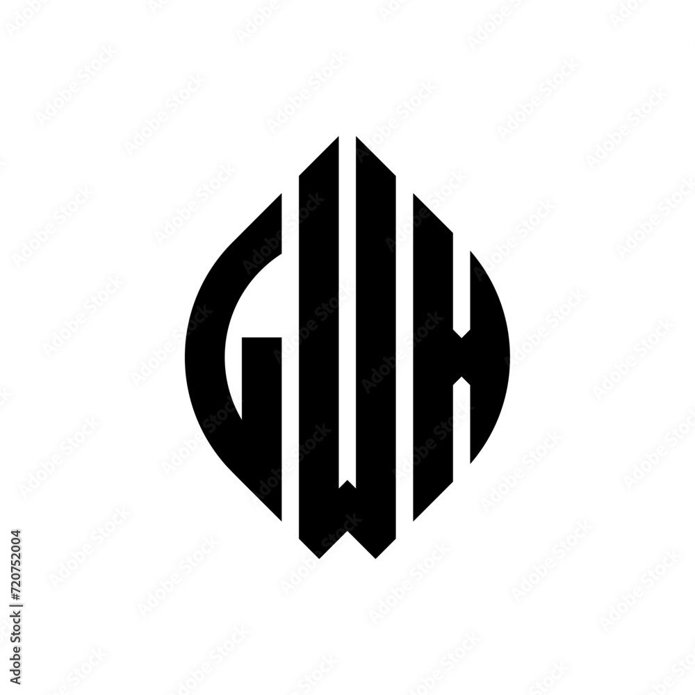 LWX circle letter logo design with circle and ellipse shape. LWX ellipse letters with typographic style. The three initials form a circle logo. LWX circle emblem abstract monogram letter mark vector. LWX circle letter logo design with circle and ellipse shape. LWX ellipse letters with typographic style. The three initials form a circle logo. LWX circle emblem abstract monogram letter mark vector.