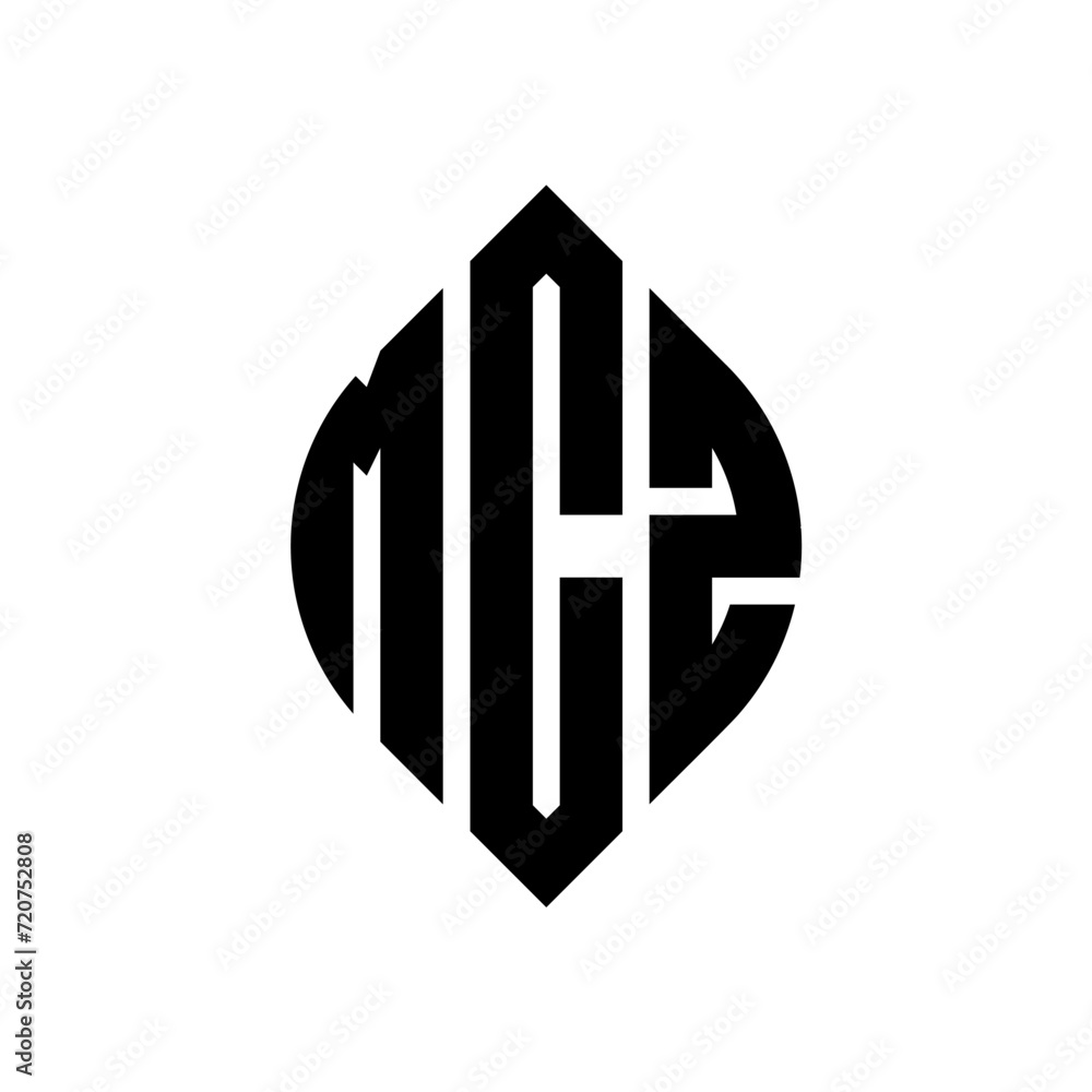 MCZ circle letter logo design with circle and ellipse shape. MCZ ellipse letters with typographic style. The three initials form a circle logo. MCZ circle emblem abstract monogram letter mark vector. MCZ circle letter logo design with circle and ellipse shape. MCZ ellipse letters with typographic style. The three initials form a circle logo. MCZ circle emblem abstract monogram letter mark vector.