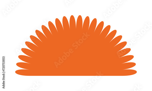 Scallop Edge Half Sun Orange Icon