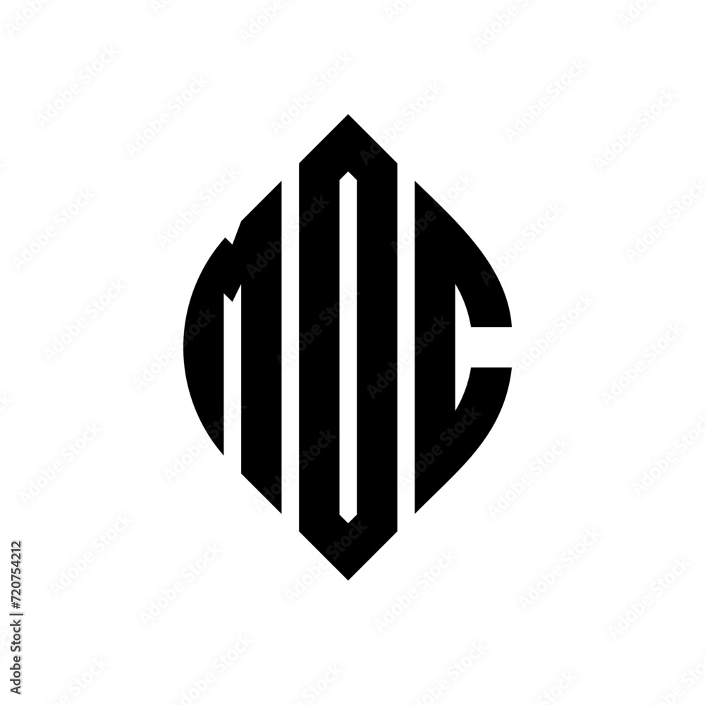 MOC circle letter logo design with circle and ellipse shape. MOC ellipse letters with typographic style. The three initials form a circle logo. MOC circle emblem abstract monogram letter mark vector. MOC circle letter logo design with circle and ellipse shape. MOC ellipse letters with typographic style. The three initials form a circle logo. MOC circle emblem abstract monogram letter mark vector.