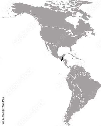 GUATEMALA MAP WITH AMERICAN CONTINENT MAP