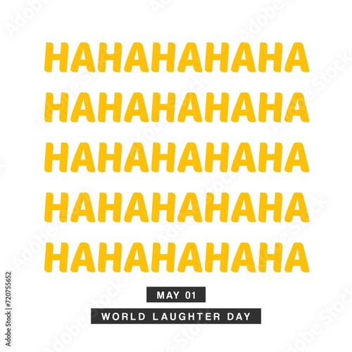 Ha ha design isolated on white background. World Laughter Day. 