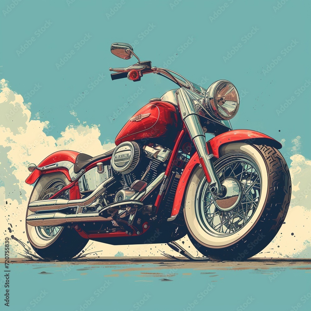 Fototapeta premium Vintage Bike Illustration