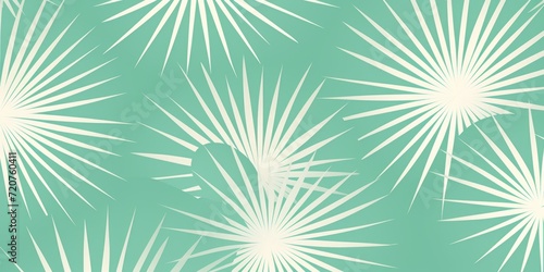 Mint striking artwork featuring a seamless pattern of stylized minimalist starbursts