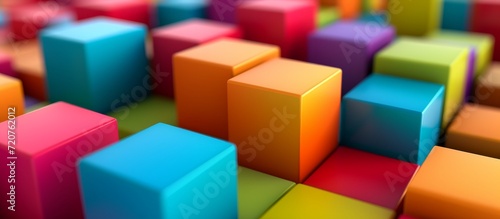 Colorful Blocks Forming a Captivating NLP Design