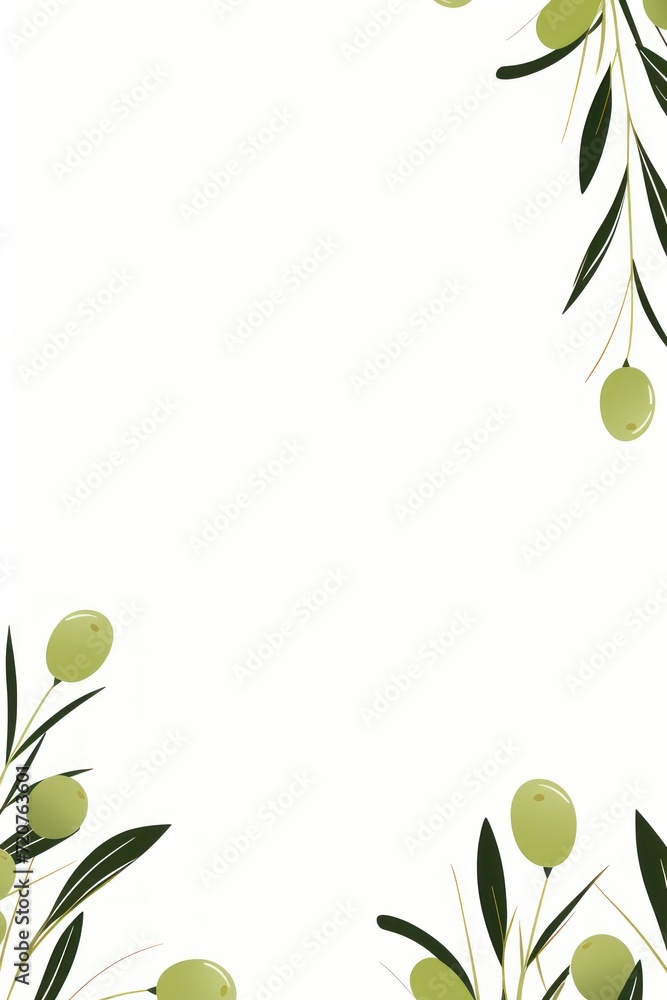 Olive simple clean geometric frame 