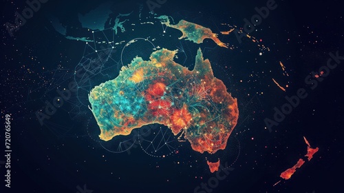 Australia mind map logo photo