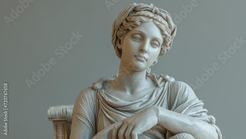 statue is in the pose of a woman, in the style of rococo pastel colors 