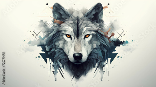 WOLF. illustration concept.