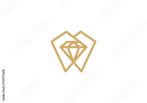 abstract dental diamond logo icon design inspiration