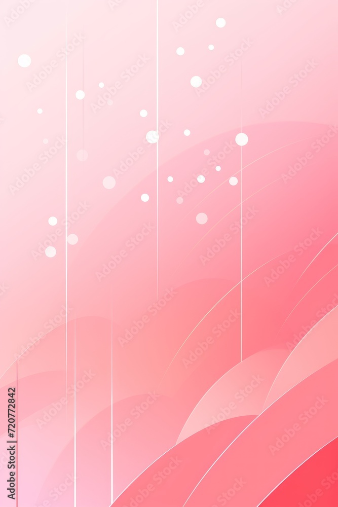 Pink minimalistic background with line and dot pattern