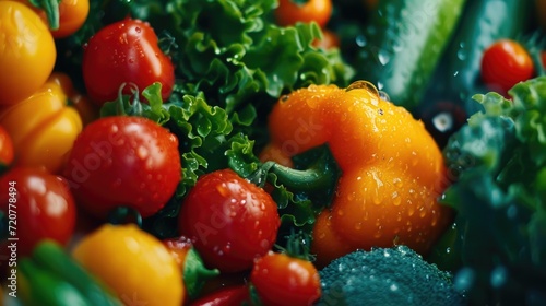 A close-up view of a bunch of vegetables. This versatile image can be used in various contexts © Fotograf