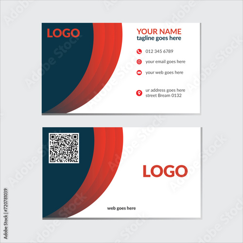 creative business card Simple and clean design Vector modern print templates technology Layout Personal visiting card 