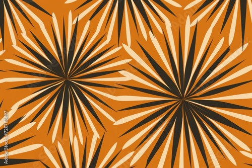 Saffron striking artwork featuring a seamless pattern of stylized minimalist starbursts