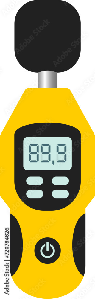 Sound meter icon, noise level measuring tool Sound meter icon, noise level measuring tool