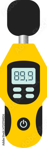 Sound meter icon, noise level measuring tool