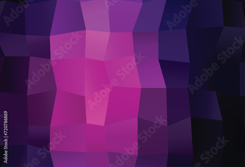 Dark Pink vector polygon abstract layout.