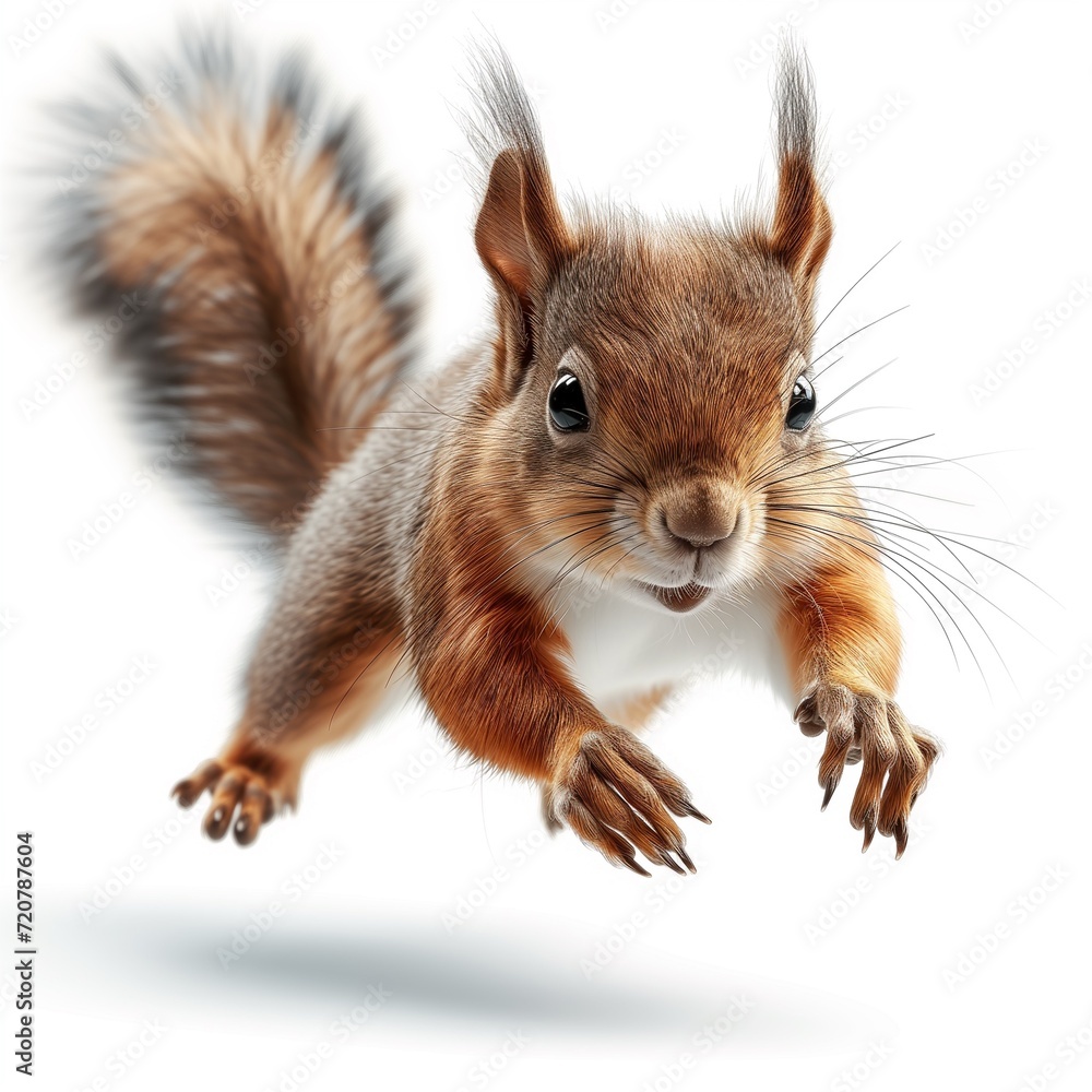 Fototapeta premium squirrel on a white background