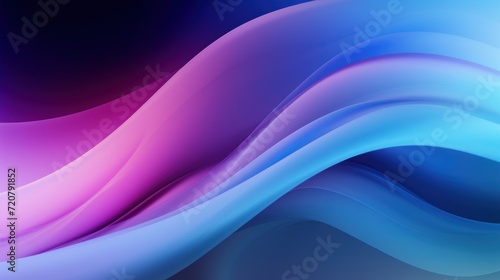Abstract background with blue and purple wavy lines. illustration. Generative AI