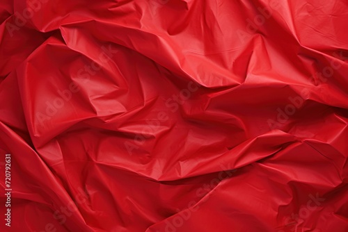 Abstract Red Crumpled Texture Background with Shine AI Generated