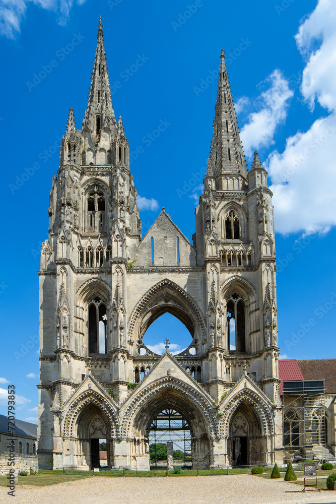 Soissons, Picardy, France - cathedral and abbey ruins