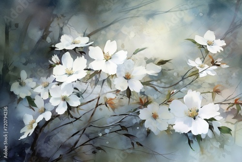 flowering tree, watercolor © Master-L