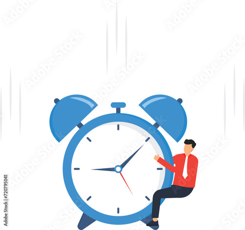 Business deadline and rush hour situation or in hurry to complete work concept,
