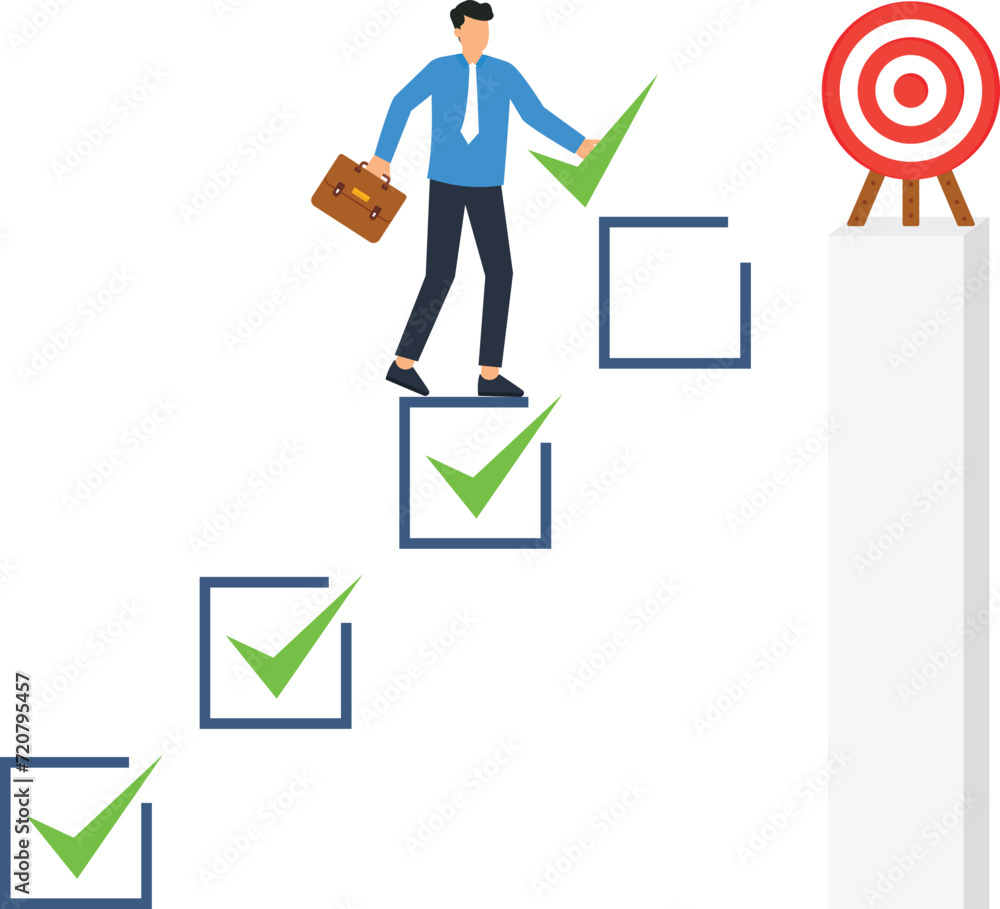 Focus on business goals and reaching target or achievement, Achieve business objective or purpose, motivation to success concept,
Focus on business goals and reaching target or achievement, Achieve business objective or purpose, motivation to success concept,
