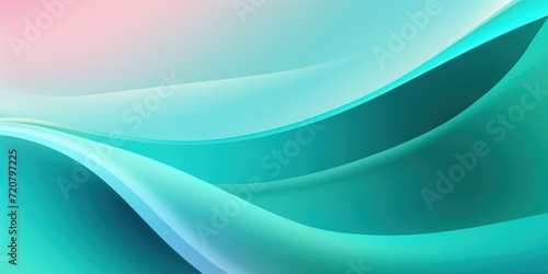 Turquoise pastel iridescent simple gradient background © Michael