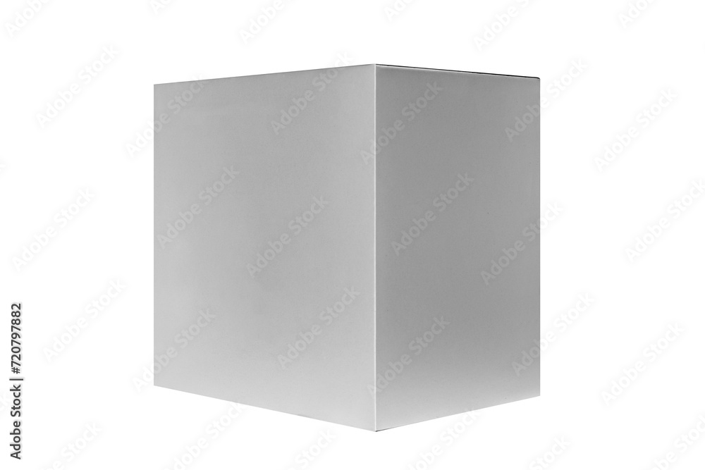 cube white box packaging isolated on white background cube white box packaging isolated on white background