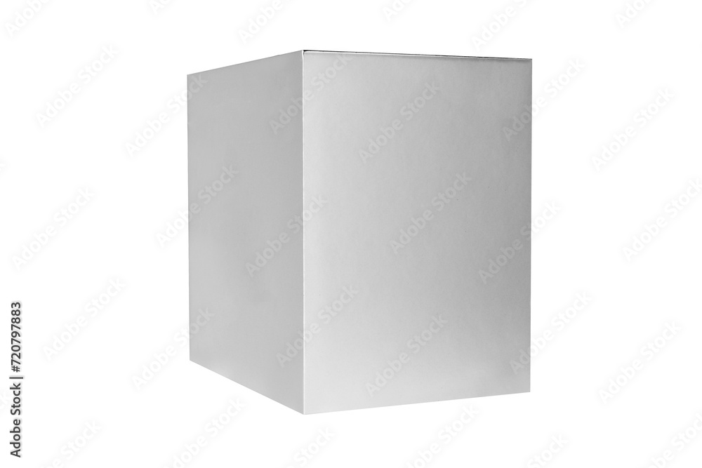 cube white box packaging isolated on white background cube white box packaging isolated on white background