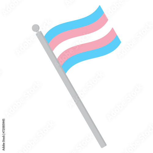 Transgender Pride Flag in shape. Trans Pride Flag.
