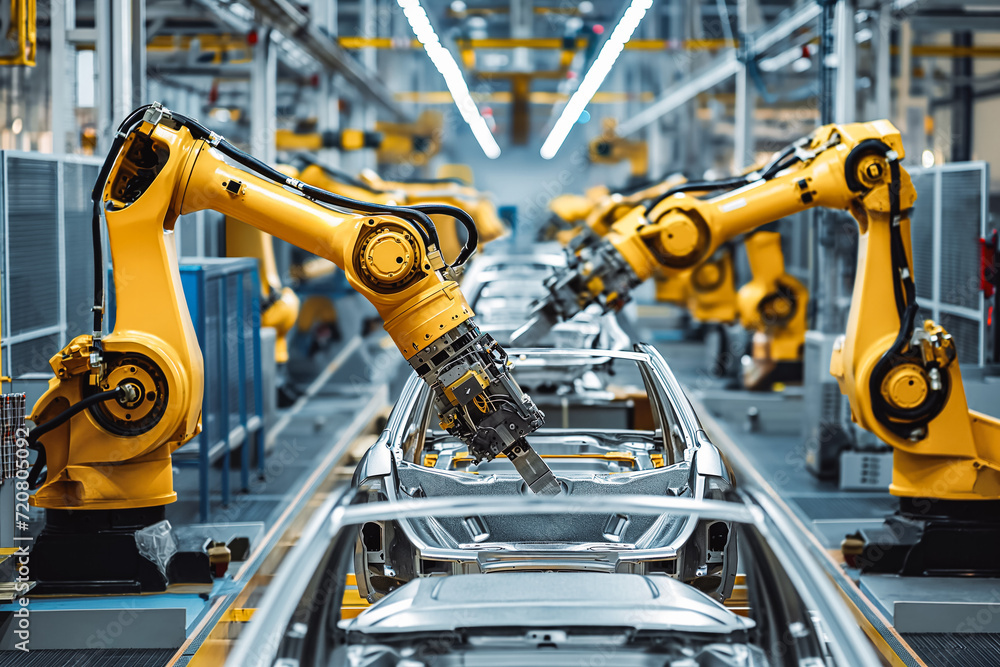 A cutting-edge robot factory is transforming the auto manufacturing process, integrating technology and innovation to produce top-notch vehicles for the market. A cutting-edge robot factory is transforming the auto manufacturing process, integrating technology and innovation to produce top-notch vehicles for the market.
