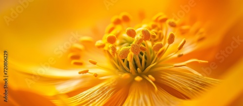 Close-up of Vibrant Yellow Xanthostem Flower - Stunning Close-up of a Yellow Xanthostem Flower Revealing its Intricate Beauty. photo