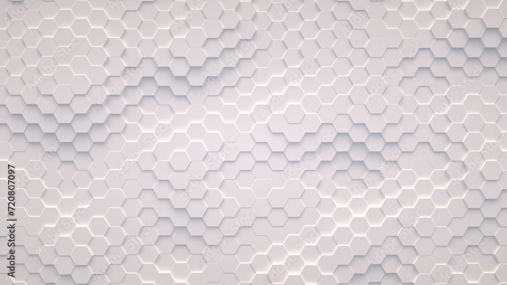 Fototapeta premium Abstract white background from hexagons