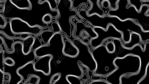 Fractal lines background. Topographic map like abstract backdrop