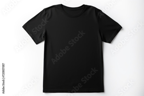 Summer Black T-Shirt Mockup on White Background AI Generated