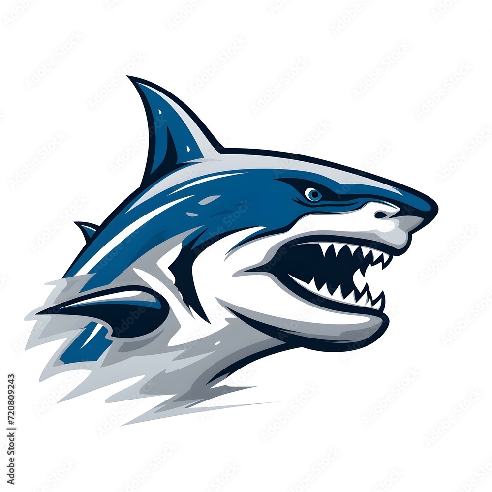 Obraz premium Shark vector art logo for gamers -Generative AI
