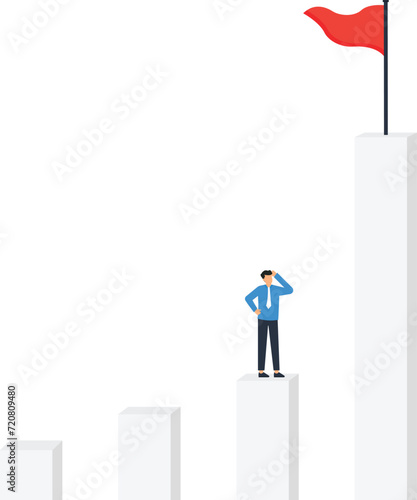 Mistake and error causing business problem and missing goal, Disappointment or mission fail, Hopeless on unreachable target concept,
