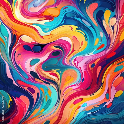 Abstract Acrylic Multicolor Background Illustration